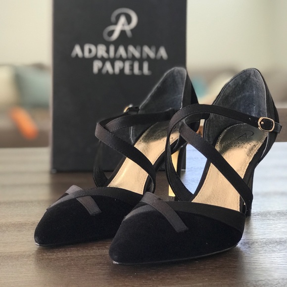 Adrianna Papell Hepburn Pumps, Black Velvet - Picture 2 of 8
